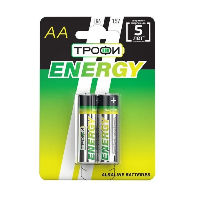 Батарейки набор 2шт Трофи LR6-2BL ECO Alkaline (10/160)