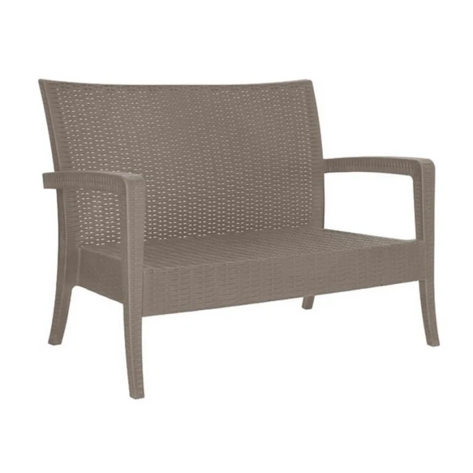 Диван 128*77*89см пластик Rattan Ola dom нагрузка до 200кг серый (1)