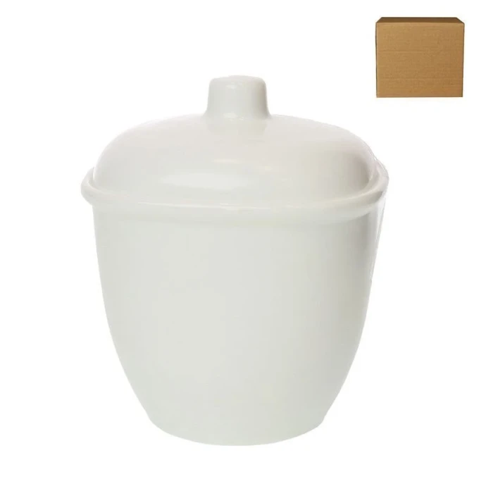 Сахарница 300мл стеклокерамика ф.квадрат белая TZ40XN(WHITE) (48)