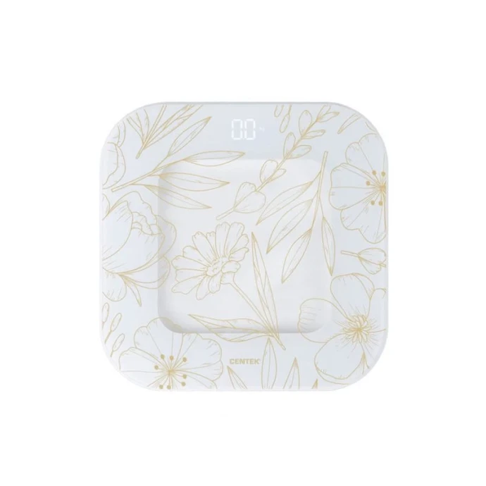 Весы напольные электронные стекло до 180кг Centek CT-2440 FLOWER 28*28см, LCD-дисплей (6)