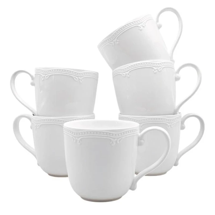 Кружка 350мл фарфор White Ornaments (6)