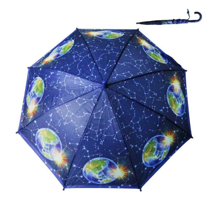 Зонт детский трость автомат планеты 307j Rainproof (12)