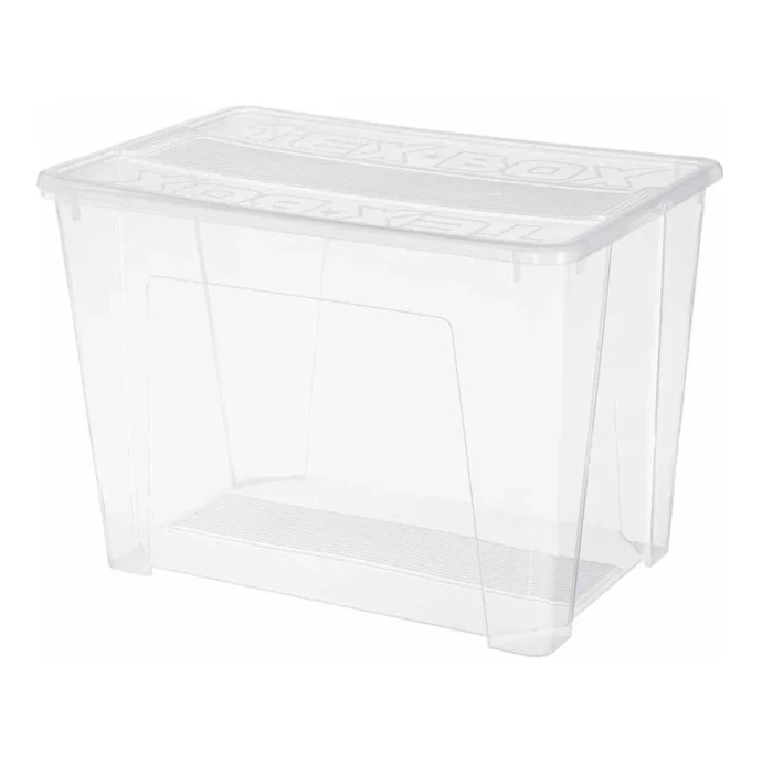 Ящик для хранения 70л 575*380*405мм пластик TEX-BOX прозрачный (4)
