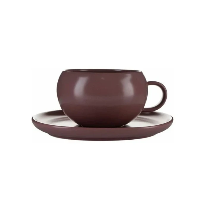 Чайный набор 2пр керамика BILLIBARRI LESS MATT PURPLE на 1 персону 225мл (4)