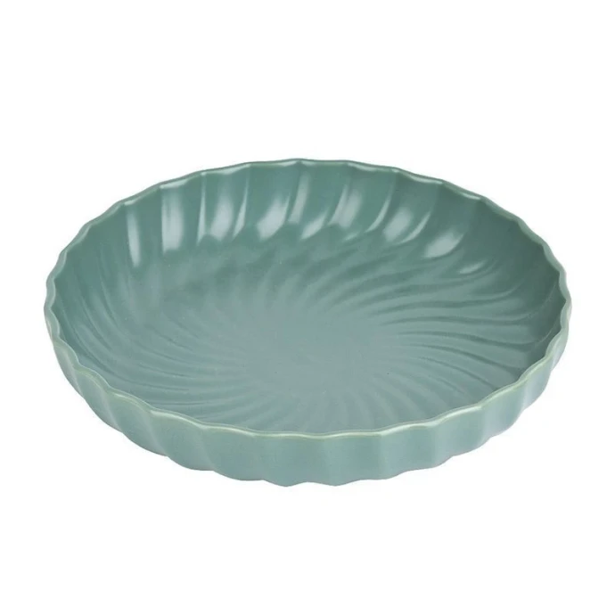 Тарелка глубокая 21см h4см фарфор Fresh Taste. Dark green (24)