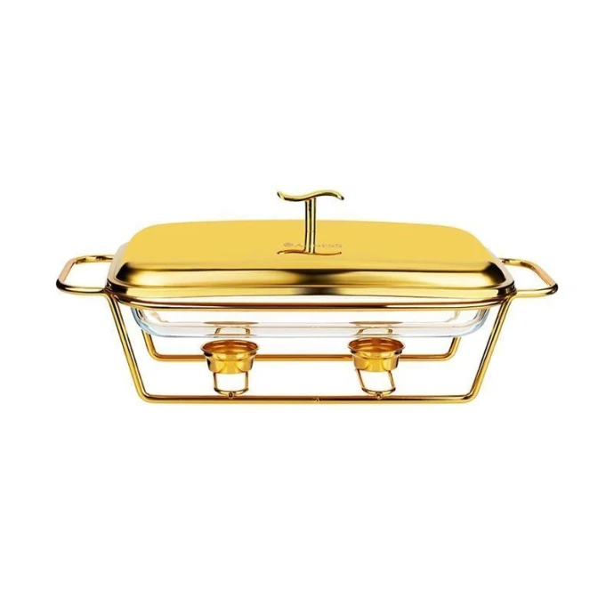 Мармит 2,2л стекло на мет.подставке Gold (6)