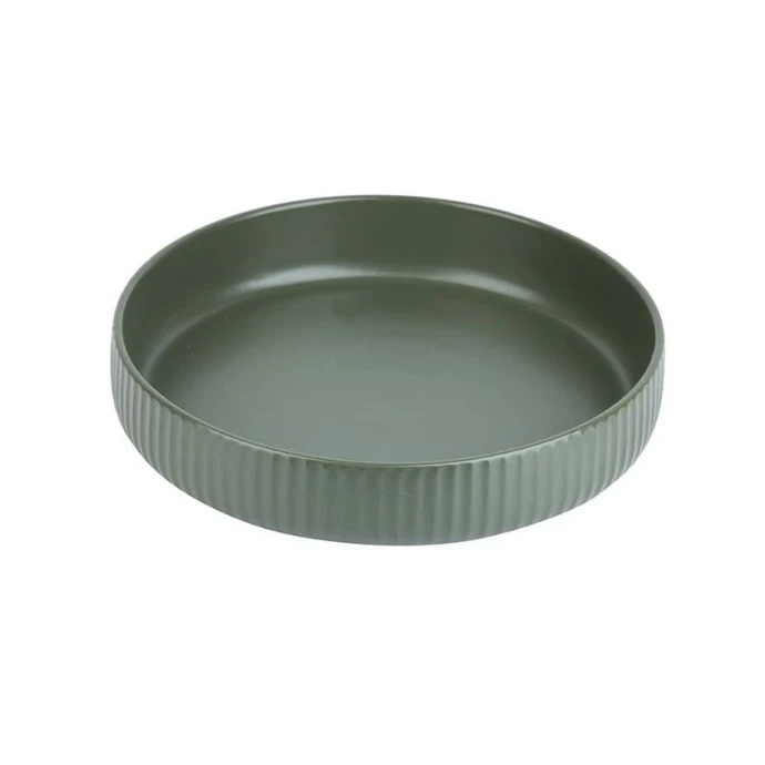 Тарелка мелкая 21*4,5см фарфор Scandi. Green Olive (18)
