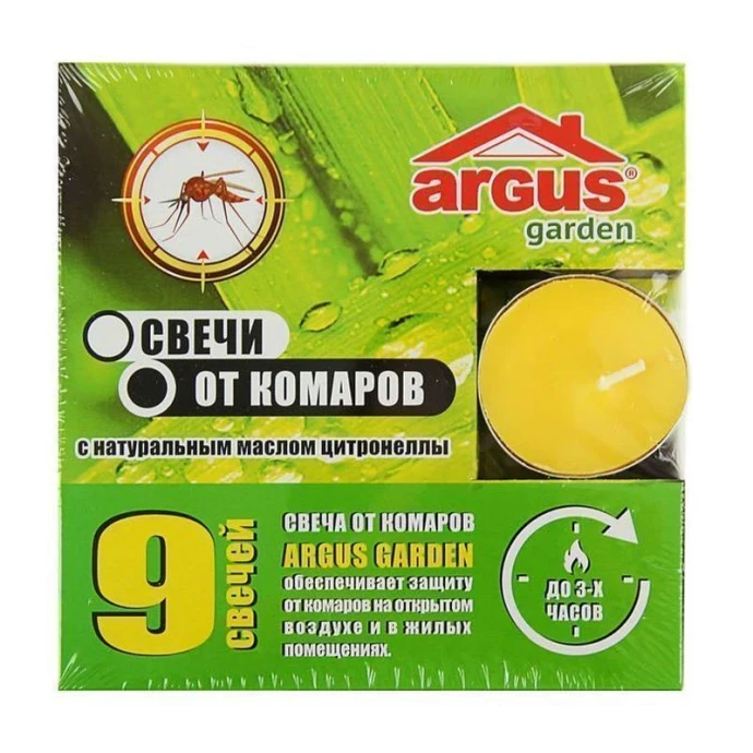 Свеча репеллентная антимоскитная с цитронеллой 9шт. ARGUS (27)