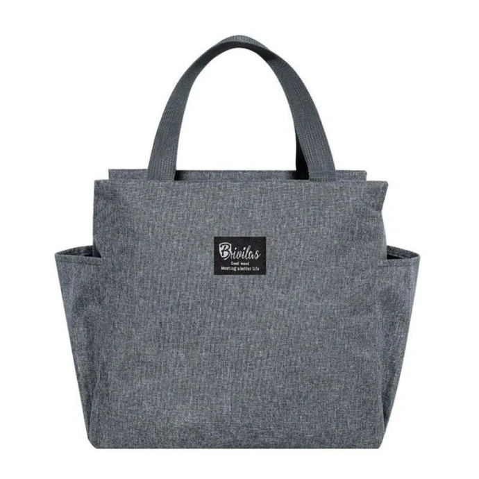 Термосумка 8,7л 25*14*25см текстиль серая DFB104grey (100)
