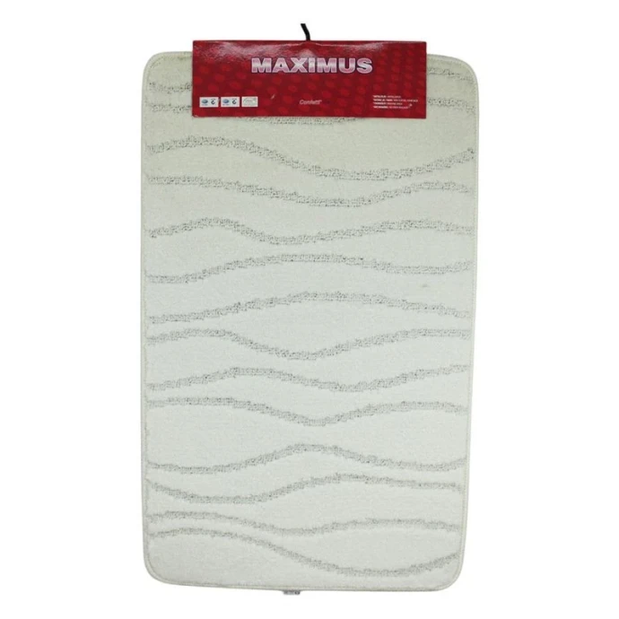 Коврик в ванную полипропилен 50*80см MAXIMUS 10609 PEARL WHITE жемчужно-белый 2581