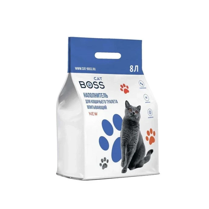 Наполнитель впит. для кошачьего туалета CatBoss 4кг (8л) (4)