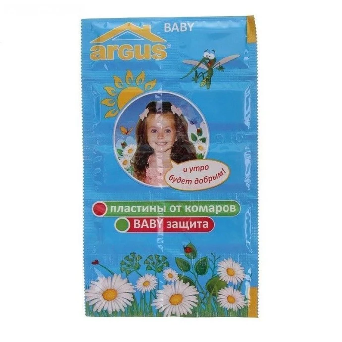 Пластины от комаров без запаха для детей 10шт. ARGUS baby (250) AR-010