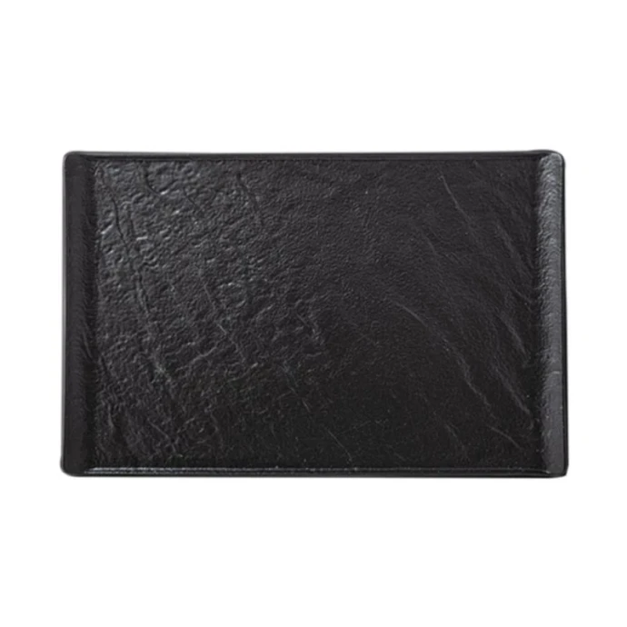 Тарелка мелкая 33,5*20,5см фарфор Slatestone черный прямоугольная WL-661110/A (2/12)