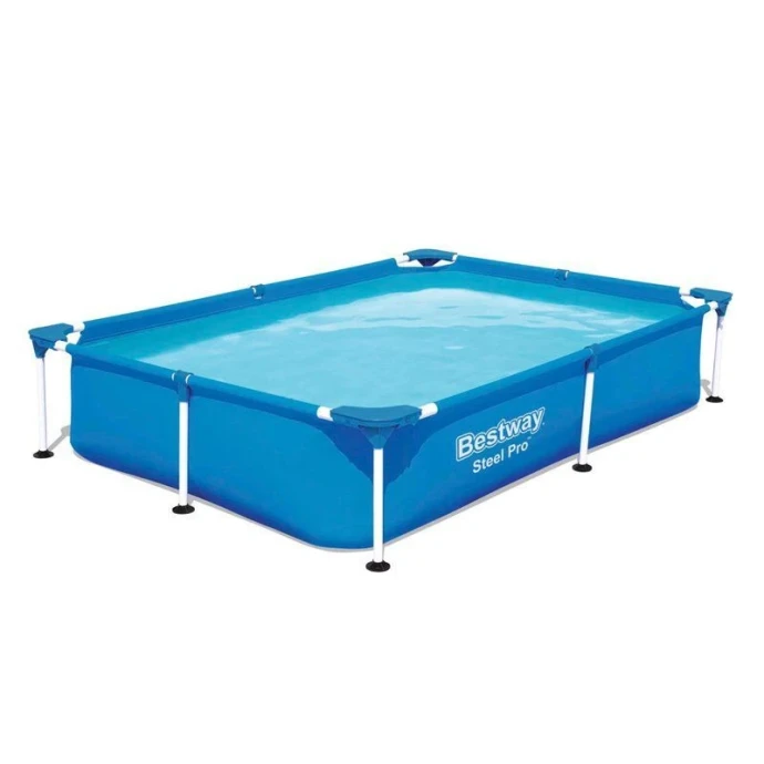 Бассейн каркасный прямоугольный ПВХ Steel Pro 221*150*43см 1200л 56401 (1)