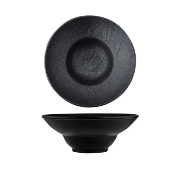 Тарелка глубокая 25,5см фарфор Slatestone черный WL-661114/A (2/12)