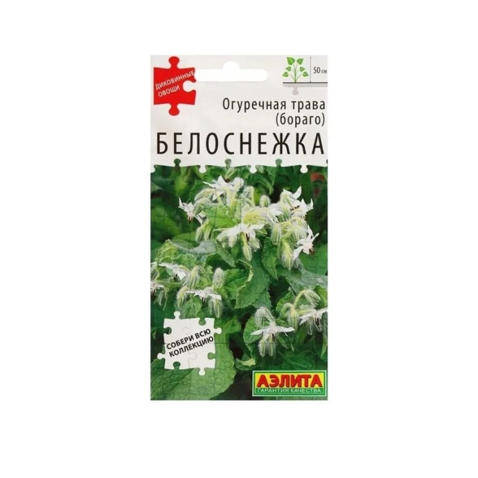 Семена Огуречная трава Белоснежка 0,3г (цветной пакет)