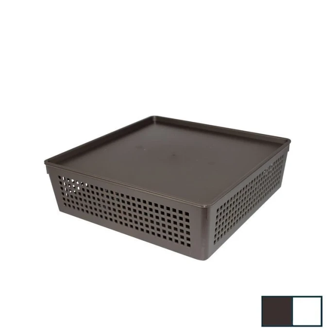 Корзинка пластик 7,3л с крышкой TRAYMIX 310*310*90мм (20)