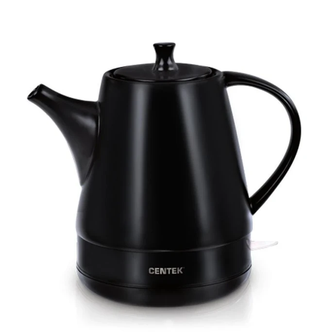 Чайник электрический керамика 1,2л Centek CT-0063 Астана черный 1500Вт, матовый корпус (6)