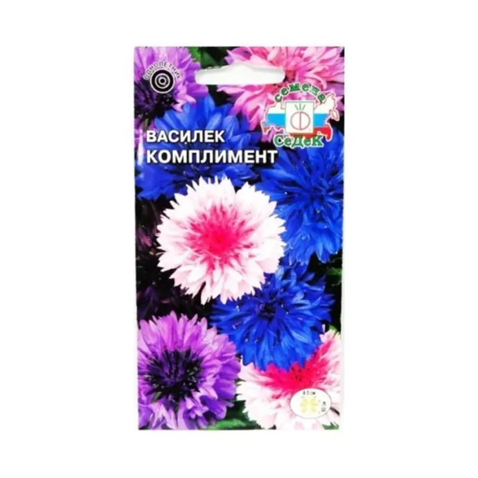 Семена цветов Василек Комплимент (смесь цветов) 0,2г ДУ