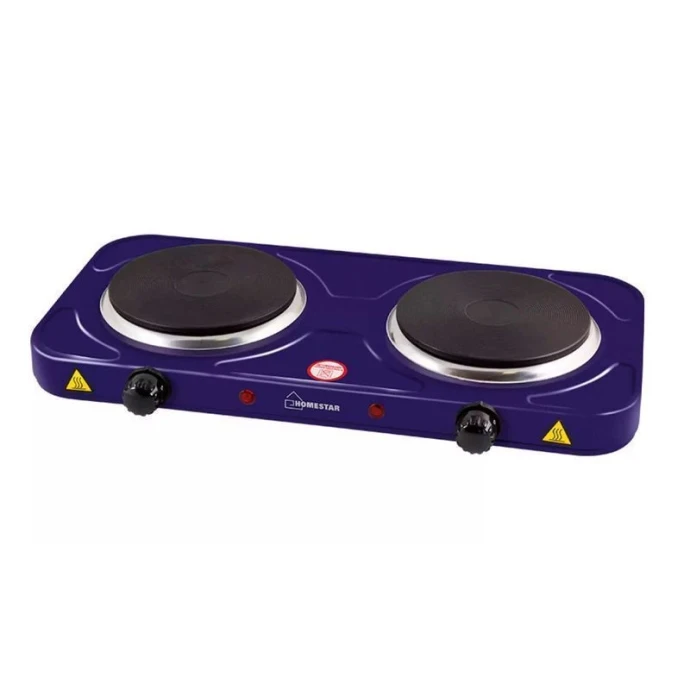 Плитка электрическая чугун 2*1000Вт 2 дисковые конфорки HOMESTAR HS-1104 (5)