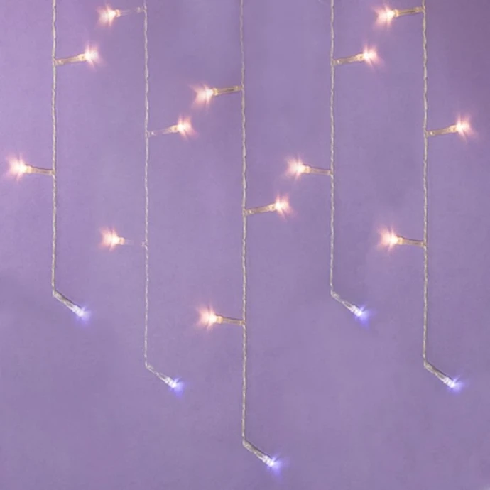 Гирлянда эл. Бахрома ПВХ 2,5*0,3*0,5*0,7м 80LED шампань, прозр., коннектор, 220В (100)