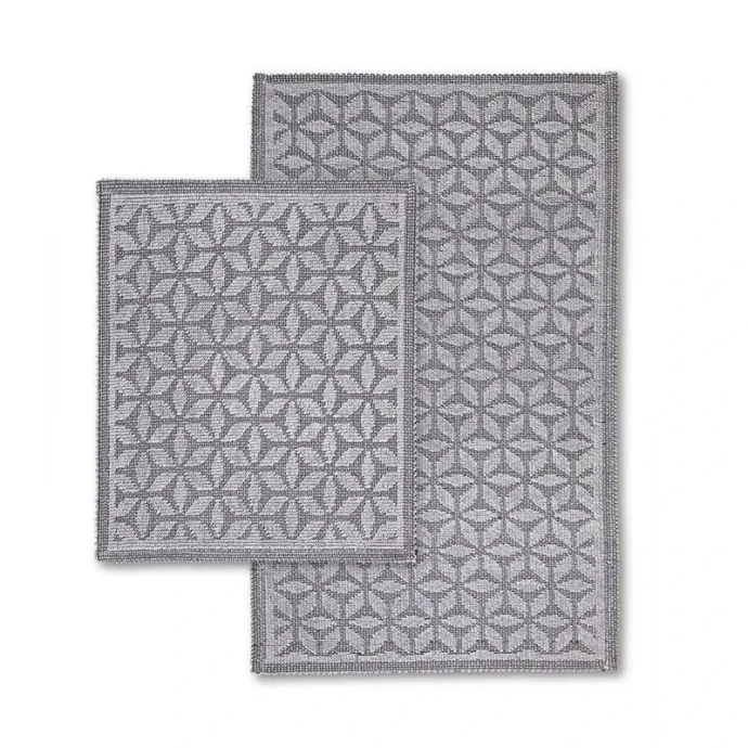 Набор ковриков в ванную 2пр 60*100/50*60 хлопок COTTON PACIFIK BEYAZ (5)