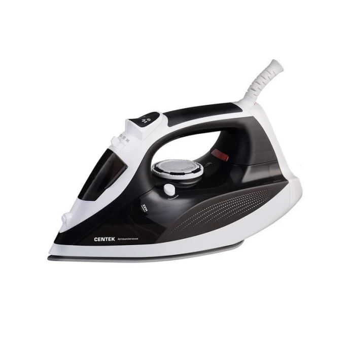 Утюг пластик Centek CT-2317 черный 2800Вт 320мл, керам.подошва, паровой удар (6)