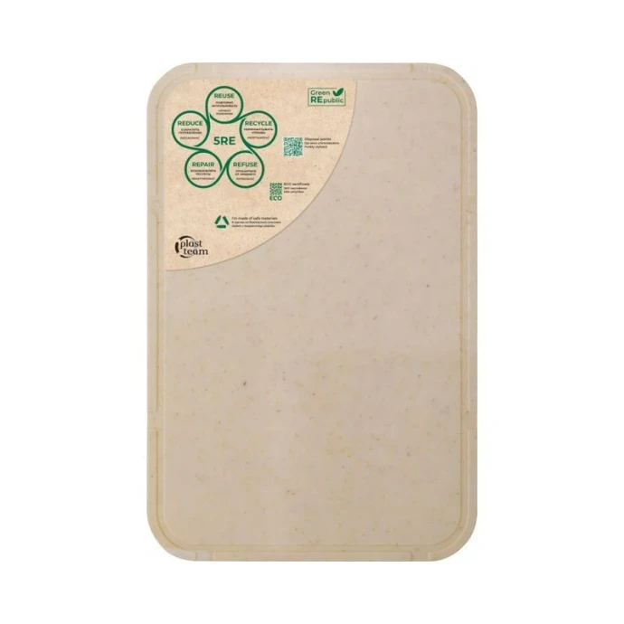 Доска разделочная 30*20*0,5см пластик Green Republic лен (25)