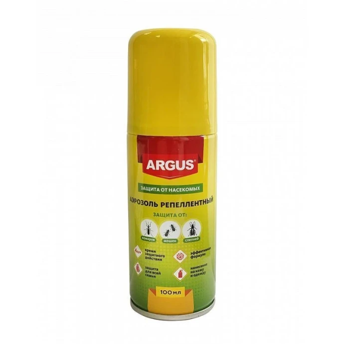 Аэрозоль от комаров, мошек, слепней репеллентный 100мл ARGUS AR-338 (24)