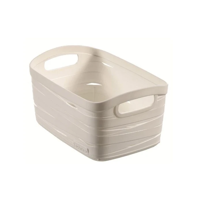 Корзина для хранения 34*27*21,5см пластик Ribbon L белая (5)