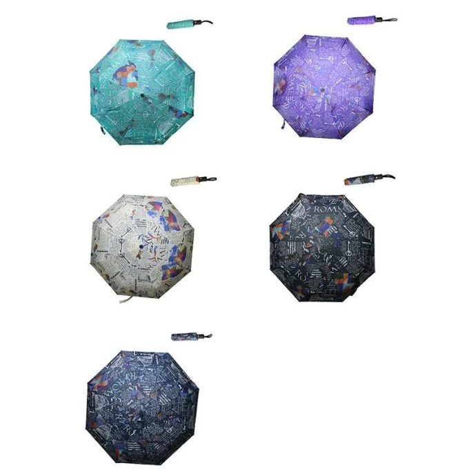 Зонт женский суперавтомат 3 сложения 8 спиц полиэстер JM107 Rainbrella (12)