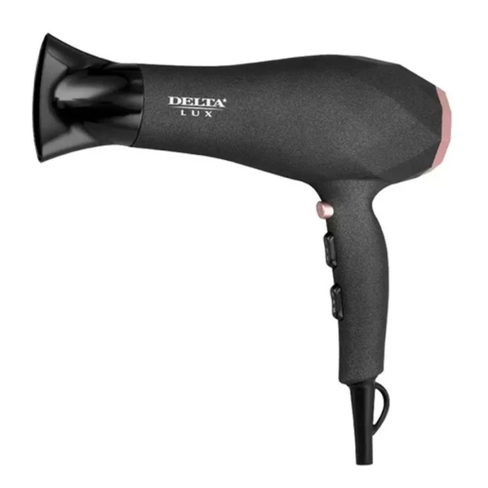 Фен DELTA LUX DL-0941 розово-черный 2200Вт, турмалиновая ионизация (12)