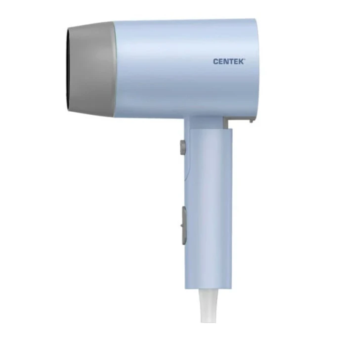 Фен складной пластик Centek CT-2203 синий 1600Вт, 3 скорости, 2 t&deg; режима (12)
