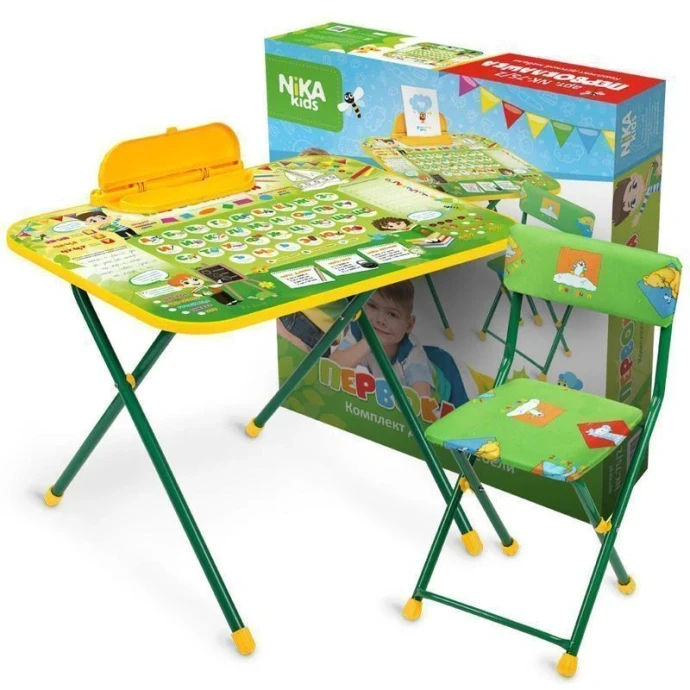 Комплект (стол-парта, пенал, стул мягкий) металл/пластик NIKA KIDS NK-75/2 Первоклашка (1)