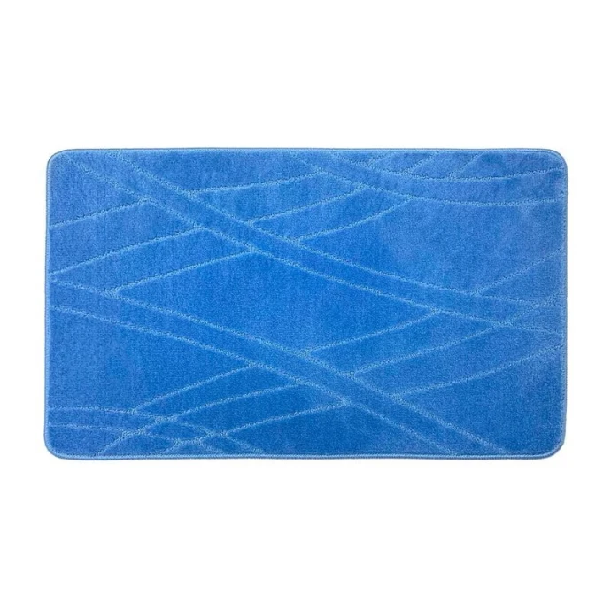 Коврик в ванную 60*100см полипропилен MAXIMUS 10607 BLUE голубой 2509