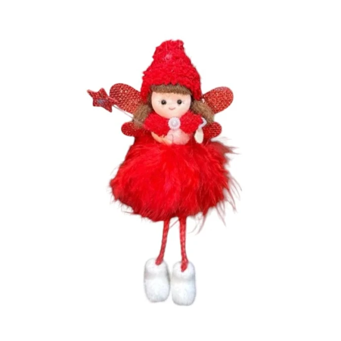 Игрушка новогодняя на елку ФЕЯ 20*9*7см красная JC-16779 (240)